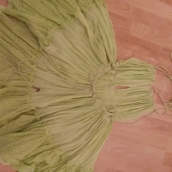 Free People/ Size S/ Free People /Degree Mini Dressligh Green - Picture 4 of 5